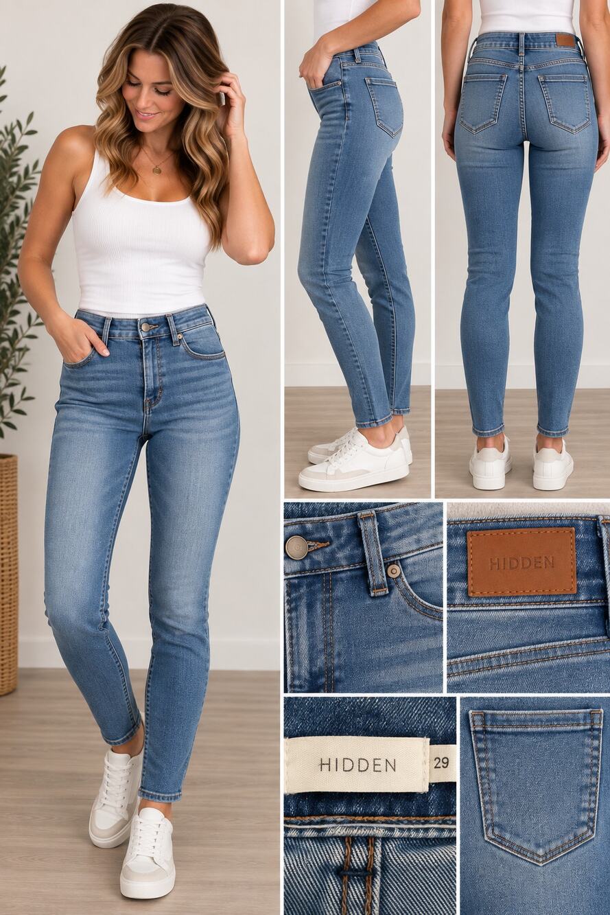 Hidden Jeans Women’s Size 29 Medium Wash Skinny Denim Blue Jeans